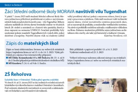 Návštěva Vily Tugendhat - Zpravodaj Černoviny 2/2025