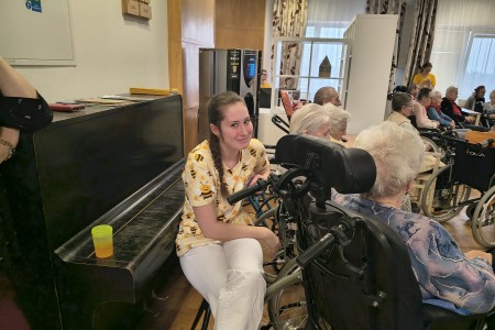 Muzikoterapie v Senevide v Modřicích. Praxe 3.A